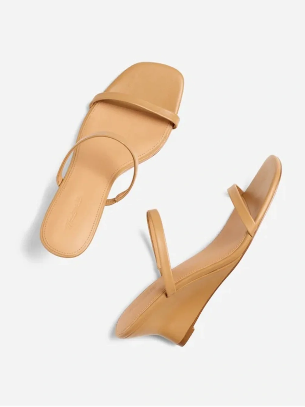 Madewell The Kimmy Wedge Camel Sandal